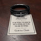 Bonus Dad Gift, Cross Bracelet: To the World, You Might Be Just A Stepdad...