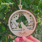 3D Wooden Dog Ornament: Husky