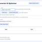 Rosie's Image Converter & Optimizer software interface with input and output settings.