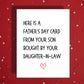 Father-in-Law Father's Day Card From Daughter-in-Law