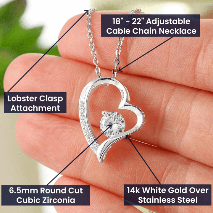 Gift For Mother Of The Groom, Forever Love Heart Necklace: I See The Love That Shines From Your Eyes...