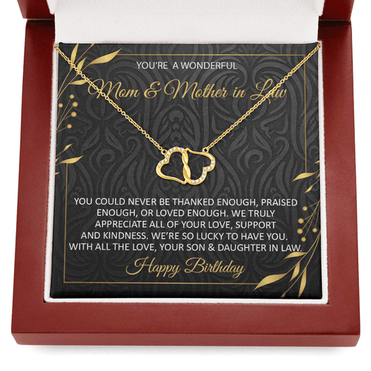Gift For Mother-in-Law, Birthday Gift, Lucky In Love Necklace: We're So Lucky To Have You...