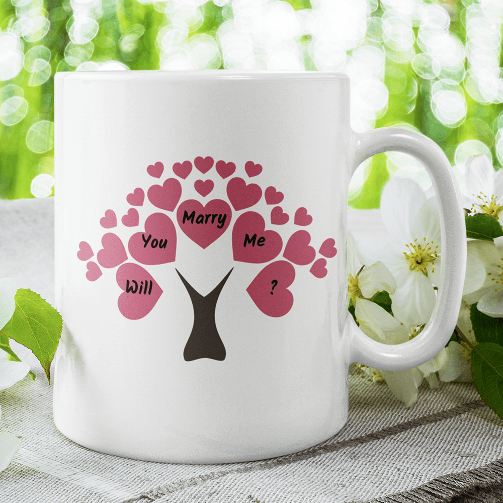Couple Gift, Engagement Gift For Her, Coffee Mug: Will You Marry