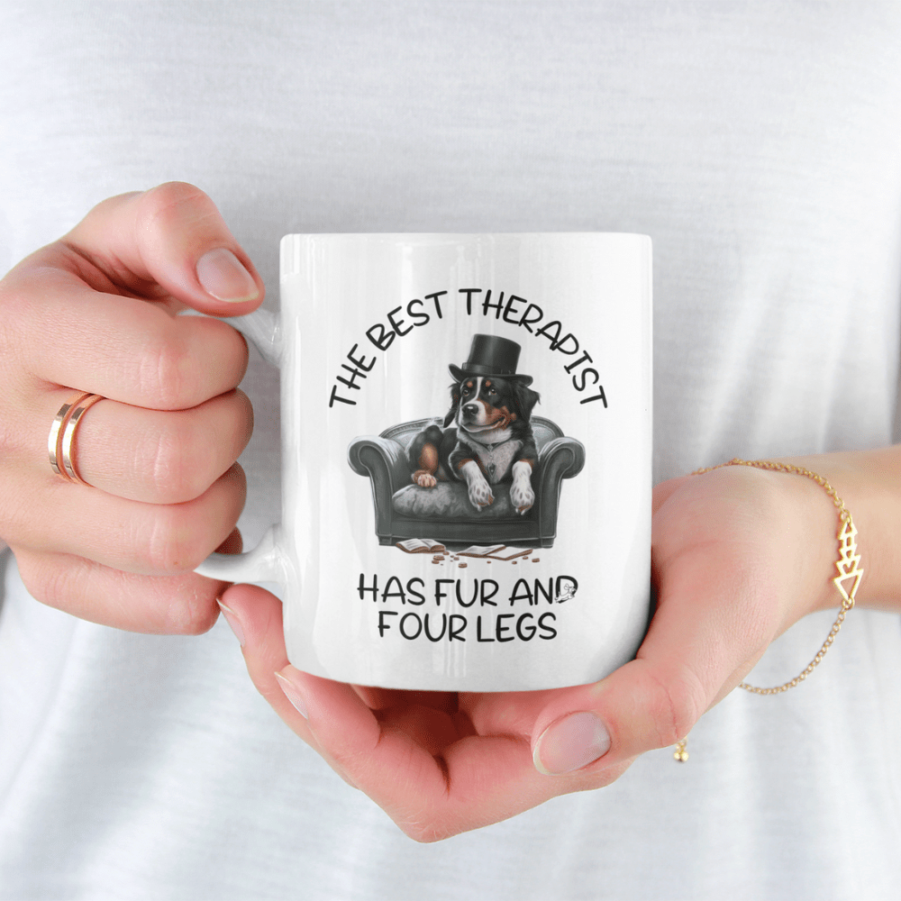 Dog, Motivational Gift, Coffee Mug: The Best Therapist...
