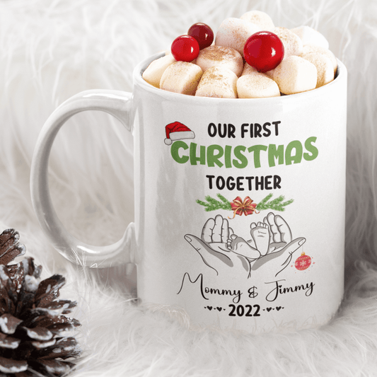 Christmas Gift, Personalized Coffee Mug: Our First Christmas Together...