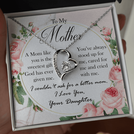 Gift For Mom From Daughter, Forever Love Heart Necklace: A Mom Like You...