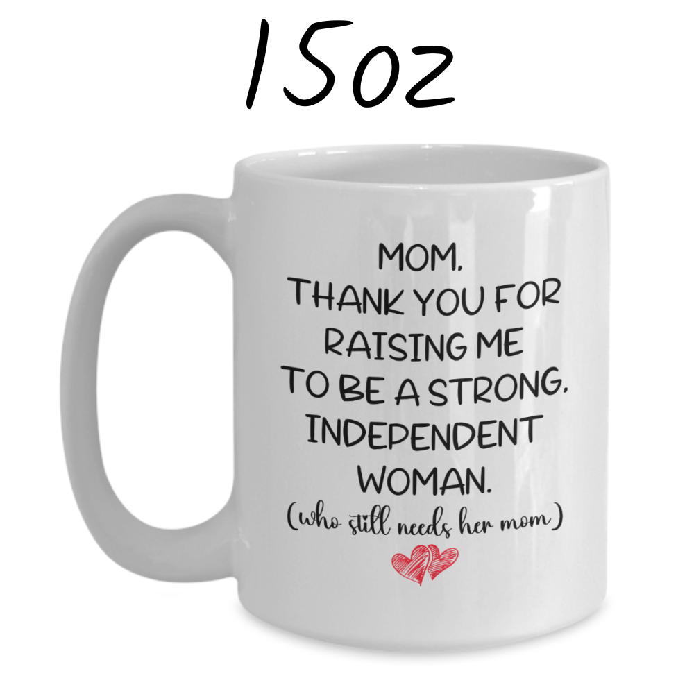 Mom GIft from Daughter, Coffee Mug: Mom, Thank You For Raising Me...