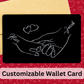 Couple Gift, Personalized Engraved Wallet Card: Holding Hands 2