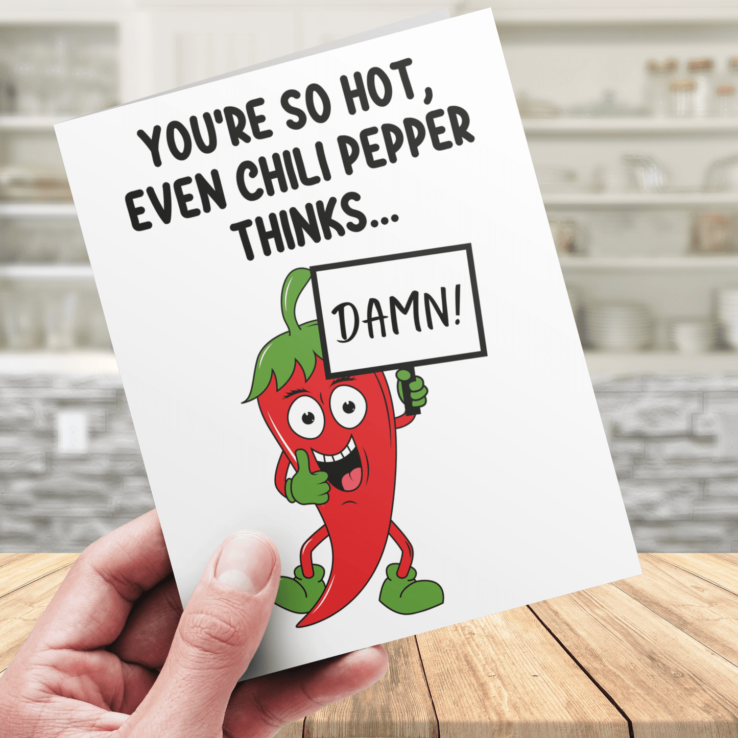 Couple Digital Greeting Card: You're So Hot, Even Chili Pepper Thinks...Damn!