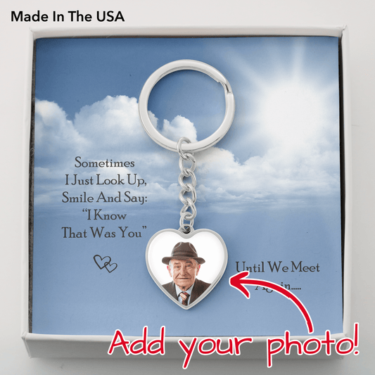 Remembrance Gift - Photo Heart Keychain: Until We Meet Again...