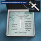 Gift For Future Husband, Artisan Crafted Cross Necklace: You Are The Love Of My Life...