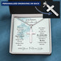 Gift For Future Husband, Artisan Crafted Cross Necklace: Wherever The Journey Takes Us...