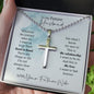 Gift For Future Husband, Artisan Crafted Cross Necklace: Wherever The Journey Takes Us...