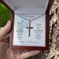 Gift For Future Husband, Artisan Crafted Cross Necklace: Wherever The Journey Takes Us...