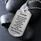 Gift For Stepson From Stepdad, Dog Tag Necklace: Always Remember...