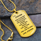 Gift For Stepson From Stepmom, Dog Tag Necklace: Always Remember...
