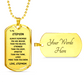 Gift For Stepson From Stepmom, Dog Tag Necklace: Always Remember...