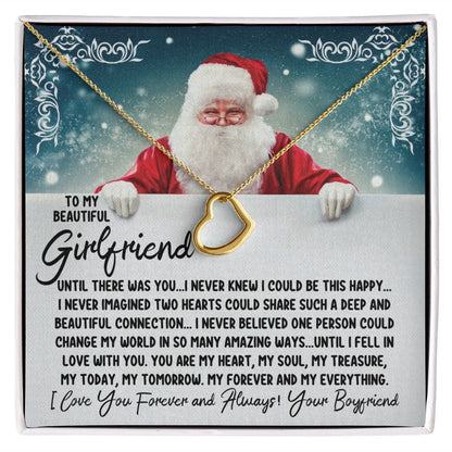 Christmas Gift For Girlfriend, Delicate Heart Necklace: Until There Was You...