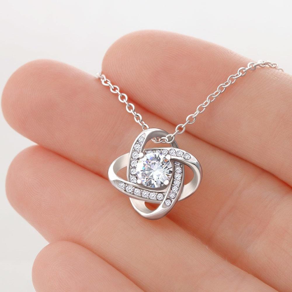 Bridesmaid Gift, Personalized - The Love Knot Necklace: Thank You For Being My Bridesmaid....