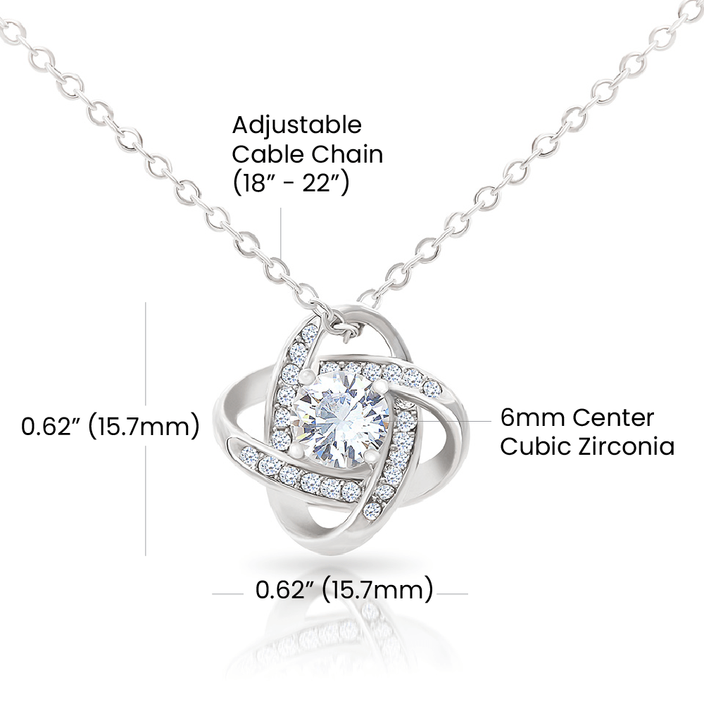 Gift For Mother Of The Groom, The Love Knot Necklace: Thank You For Raising The Man Of My Dreams...