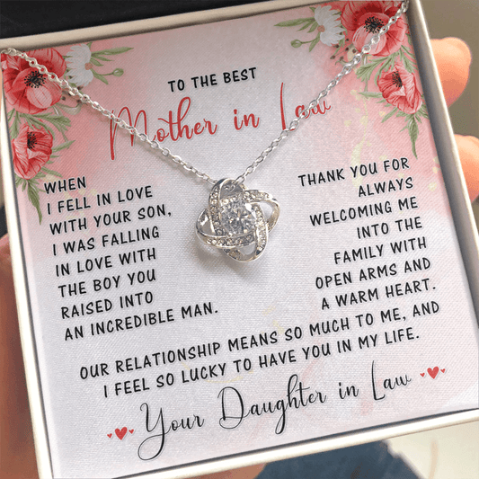Gift For Mother-in-Law, The Love Knot Necklace: When I Fell In Love With Your Son...