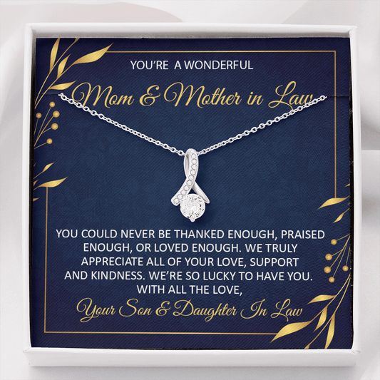 Gift For Mother-in-Law, Alluring Beauty Necklace: We're So Lucky To Have You...